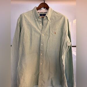 Ralph Lauren Men's Light Green Button Down Shirt